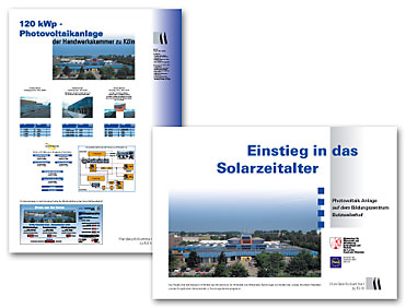 Messeplakate - Vorstellung des Schulungsprojets: Photovoltaik-Anlage der Handwerkskammer zu K&ouml;ln